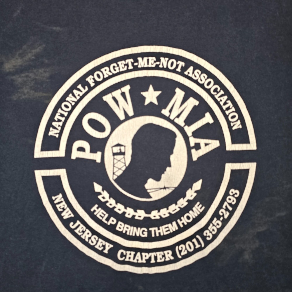 Vintage POW MIA T-Shirt National Forget-Me-Not Association New Jersey Chapter US - Picture 2 of 9